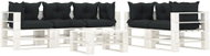 6-piece garden sofa made of pallets + anthracite cushions 3052393 3052393 - Garden Furniture