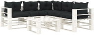 6-piece garden sofa made of pallets + anthracite cushions 3052394 3052394 - Garden Furniture