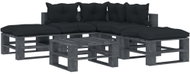 6-piece pallet garden sofa + anthracite cushions 3052523 3052523 - Garden Furniture
