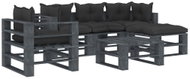 6-piece pallet garden sofa + anthracite cushions 3052526 3052526 - Garden Furniture