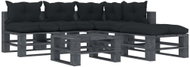 6-piece pallet garden sofa + anthracite cushions 3052533 3052533 - Garden Furniture