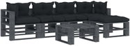 6-piece pallet garden sofa + anthracite cushions 3052534 3052534 - Garden Furniture