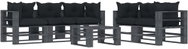 6-piece garden sofa set from pallets + anthracite cushions 3052537 3052537 - Garden Furniture