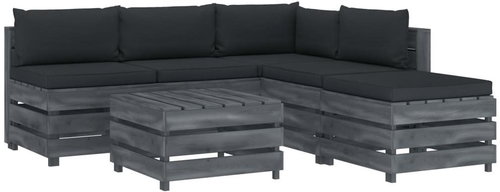 6-piece pallet garden sofa + anthracite cushions 3052046 3052046 - Garden Furniture - Main image
