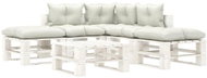 6-piece garden sofa made of pallets + beige wood cushions 3052427 3052427 - Garden Furniture