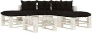 6-Piece Garden Sofa Set made from Pallets + Black Cushions 3052355 3052355 - Garden Furniture