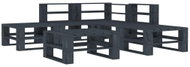 6-piece garden sofa from pallets wood gray 3052187 3052187 - Garden Furniture