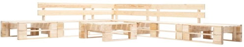 6-piece garden sofa made of natural wood pallets 277494 277494 - Garden Furniture - Main image