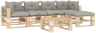 6-piece garden sofa made of pallets with taupe cushions wood 3052270 3052270 - Garden Furniture