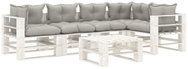 6-piece garden sofa made of pallets with taupe cushions wood 3052407 3052407 - Garden Furniture