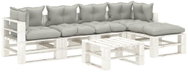 6-piece garden sofa made of pallets with taupe cushions wood 3052414 3052414 - Garden Furniture
