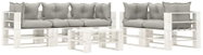 6-piece garden sofa made of pallets with taupe cushions wood 3052417 3052417 - Garden Furniture
