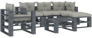 6-piece garden sofa made of pallets with taupe cushions wood 3052550 3052550 - Garden Furniture
