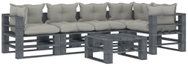 6-piece garden sofa made of pallets with taupe cushions wood 3052551 3052551 - Garden Furniture