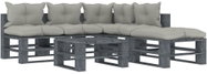 6-piece garden sofa made of pallets with taupe cushions wood 3052557 3052557 - Garden Furniture
