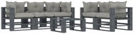 6-piece garden sofa made of pallets with taupe cushions wood 3052561 3052561 - Garden Furniture
