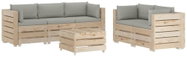 6-piece garden sofa made of pallets with taupe cushions wood 3051796 3051796 - Garden Furniture