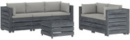 6-piece Garden Sofa made of Pallets with Taupe Cushions Wood 3052072 3052072 - Garden Furniture