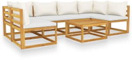 7-piece garden sofa cream cushion solid acacia 3057653 3057653 - Garden Furniture