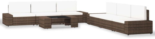 7-piece garden sofa polyrattan brown 3054590 3054590 - Garden Furniture - Main image