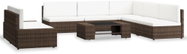 7-piece garden sofa polyratt brown 3054596 3054596 - Garden Furniture