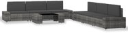 7-piece garden sofa polyrattan gray 3054602 3054602 - Garden Furniture