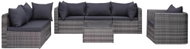 7-piece Garden Sofa with Cushions Polyrattan Grey 44158 44158 - Garden Furniture