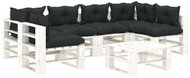 7-piece garden sofa made of pallets + anthracite cushions 3052388 3052388 - Garden Furniture