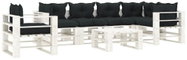 7-piece Garden Sofa made of Pallets + Anthracite Cushions 3052395 3052395 - Garden Furniture