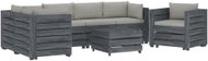 7-piece Garden Sofa made of Pallets + Taupe Pillows Wood 3052074 3052074 - Garden Furniture