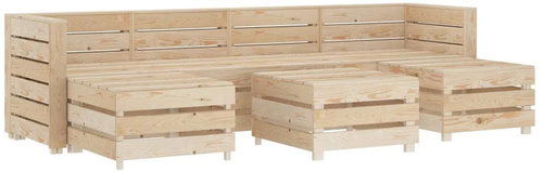 7-piece garden sofa made of wood pallets 3051684 3051684 - Garden Furniture - Main image