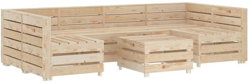 7-piece garden sofa made of wood pallets 3051685 3051685 - Garden Furniture - Main image