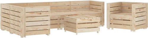 7-piece garden sofa made of wood pallets 3051691 3051691 - Garden Furniture - Main image