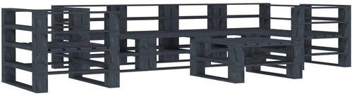 7-piece garden sofa made of pallets wood gray 3052203 3052203 - Garden Furniture - Main image