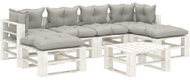 7-piece garden sofa made of pallets with taupe cushions wood 3052411 3052411 - Garden Furniture