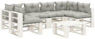 7-piece Garden Sofa made of Pallets with Taupe Cushions Wood 3052412 3052412 - Garden Furniture