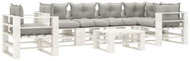 7-piece Garden Sofa made of Pallets with Taupe Cushions Wood 3052419 3052419 - Garden Furniture
