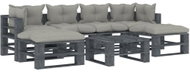 7-piece garden sofa made of pallets with taupe cushions wood 3052555 3052555 - Garden Furniture