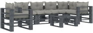 7-piece Garden Sofa made of Pallets with Taupe Cushions Wood 3052563 3052563 - Garden Furniture