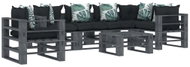 7-Piece Garden Pallet Sofa Set + Corner and Floral Print Cushions 3052718 3052718 - Garden Furniture