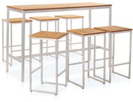 7-piece Bar Set Solid Teak Wood and Stainless-steel 3053404 3053404 - Garden Furniture