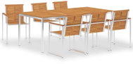 7-Piece Dining Set Solid Acacia Wood and Stainless Steel 3053383 3053383 - Garden Furniture