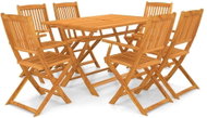 7-piece folding garden dining set solid acacia wood 43379 43379 - Garden Furniture