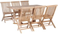 7-piece folding garden dining set solid teak wood 44661 44661 - Garden Furniture