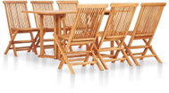 7-piece folding garden dining set solid teak wood 49001 49001 - Garden Furniture