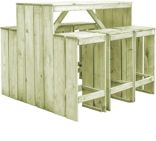 7-piece garden dining set impregnated pine 44901 44901 - Garden Furniture - Main image