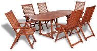 7-piece garden dining set solid acacia wood 41814 41814 - Garden Furniture