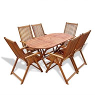 7-piece garden dining set solid acacia wood 41815 41815 - Garden Furniture