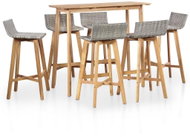 7-piece garden dining set solid acacia wood 44223 44223 - Garden Furniture