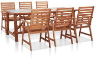 7-piece Garden Dining Set Mosaic Tile and Sold Acacia 278929 278929 - Garden Furniture